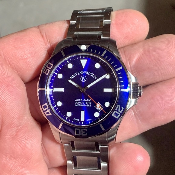 West End Watch Swiss Auto Sapphire Blue Bezel Blue - Picture 14 of 16